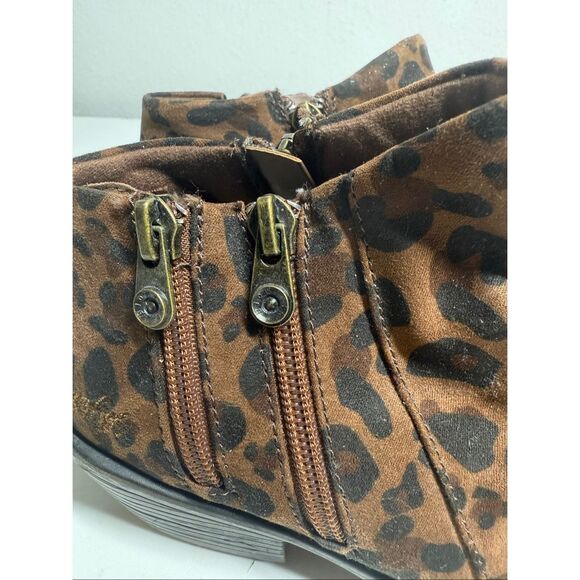 Blowfish Malibu Leopard Canvas Print Comfort  Booties Woman's Size 6 See Notes - Picture 3 of 16